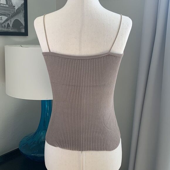 Spaghetti strap cami ribbed knit one size xs/small - Picture 4 of 6